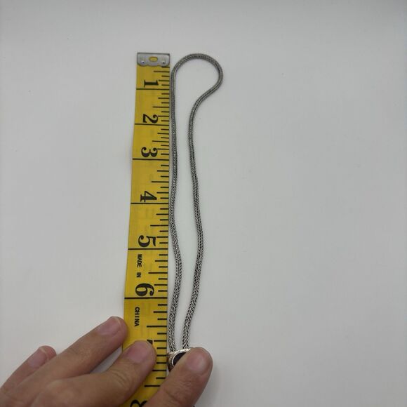 ROBERT MANSE 18KGOLD STERLING SILVER 30" LARAIT NECKLACE 41.2GR #5020 - Picture 5 of 6